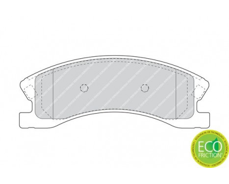 Kit de plaquettes de frein, frein à disque PREMIER ECO FRICTION FDB1659 Ferodo, Image 3