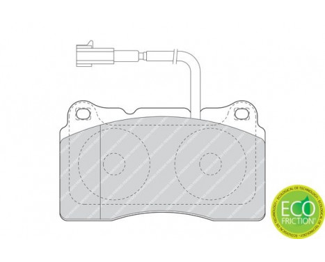 Kit de plaquettes de frein, frein à disque PREMIER ECO FRICTION FDB1663 Ferodo, Image 4