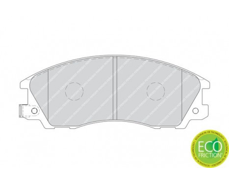 Kit de plaquettes de frein, frein à disque PREMIER ECO FRICTION FDB1670 Ferodo, Image 3