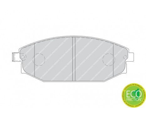 Kit de plaquettes de frein, frein à disque PREMIER ECO FRICTION FDB1671 Ferodo, Image 4