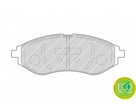 Kit de plaquettes de frein, frein à disque PREMIER ECO FRICTION FDB1699 Ferodo, Image 3