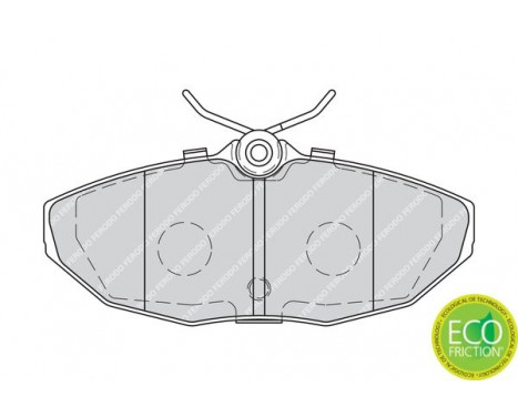 Kit de plaquettes de frein, frein à disque PREMIER ECO FRICTION FDB1713 Ferodo, Image 3