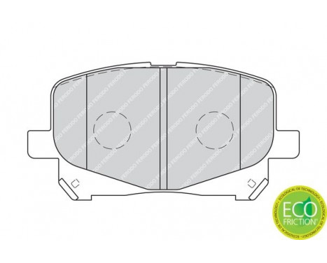 Kit de plaquettes de frein, frein à disque PREMIER ECO FRICTION FDB1752 Ferodo, Image 2