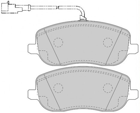 Kit de plaquettes de frein, frein à disque PREMIER ECO FRICTION FDB1787 Ferodo, Image 2