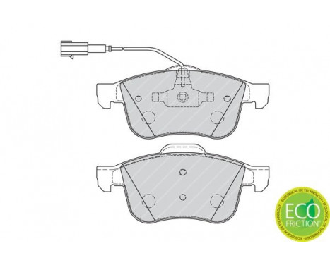 Kit de plaquettes de frein, frein à disque PREMIER ECO FRICTION FDB1805 Ferodo, Image 4