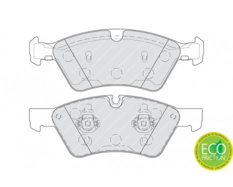Kit de plaquettes de frein, frein à disque PREMIER ECO FRICTION FDB1830 Ferodo, Image 2