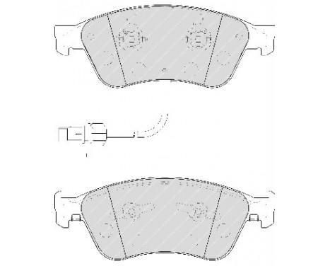Kit de plaquettes de frein, frein à disque PREMIER ECO FRICTION FDB1832 Ferodo, Image 2