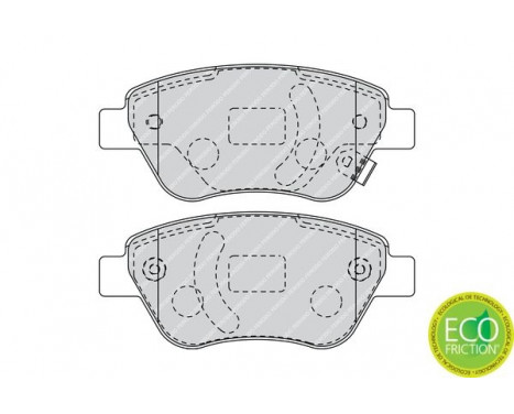 Kit de plaquettes de frein, frein à disque PREMIER ECO FRICTION FDB1920 Ferodo, Image 3