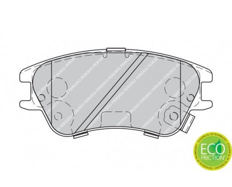 Kit de plaquettes de frein, frein à disque PREMIER ECO FRICTION FDB1950 Ferodo, Image 3