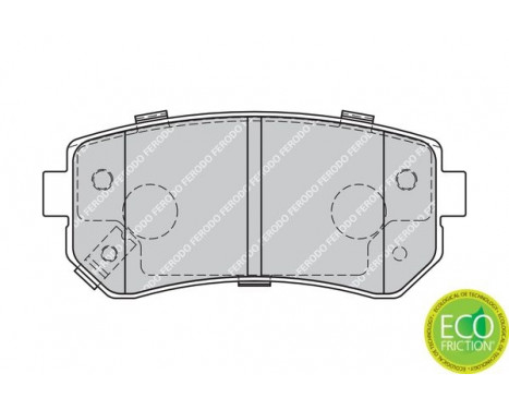 Kit de plaquettes de frein, frein à disque PREMIER ECO FRICTION FDB1956 Ferodo, Image 4