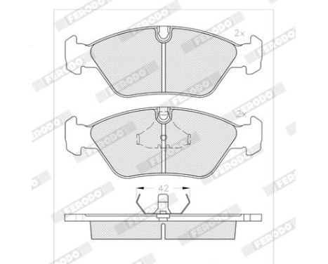 Kit de plaquettes de frein, frein à disque PREMIER ECO FRICTION FDB256 Ferodo, Image 3