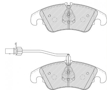 Kit de plaquettes de frein, frein à disque PREMIER ECO FRICTION FDB4044 Ferodo, Image 2