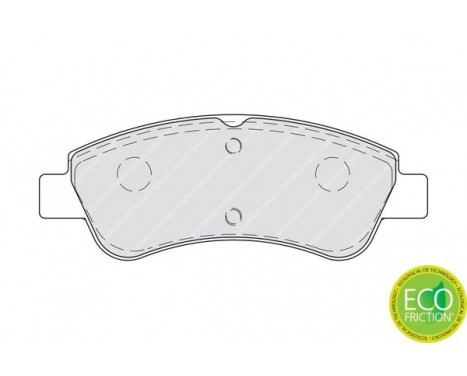 Kit de plaquettes de frein, frein à disque PREMIER ECO FRICTION FDB4066 Ferodo, Image 3