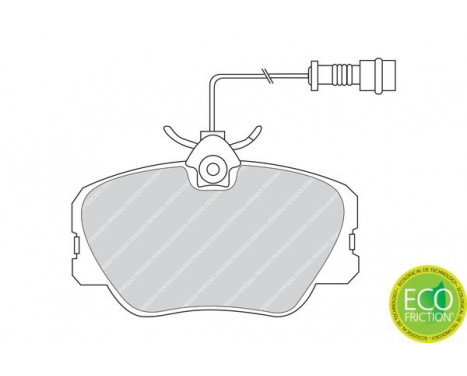 Kit de plaquettes de frein, frein à disque PREMIER ECO FRICTION FDB415 Ferodo, Image 3