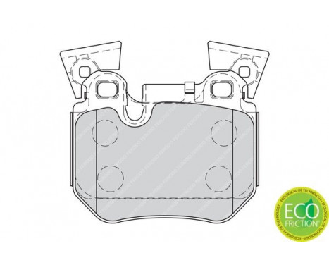 Kit de plaquettes de frein, frein à disque PREMIER ECO FRICTION FDB4217 Ferodo, Image 4