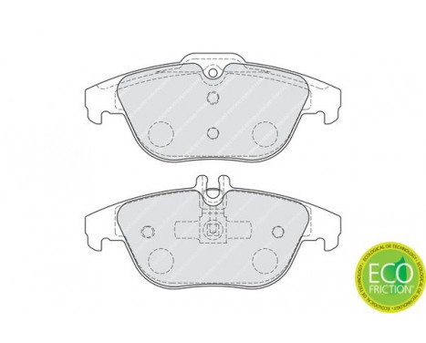 Kit de plaquettes de frein, frein à disque PREMIER ECO FRICTION FDB4220 Ferodo, Image 4