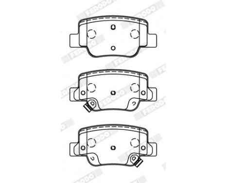 Kit de plaquettes de frein, frein à disque PREMIER ECO FRICTION FDB4275 Ferodo, Image 3