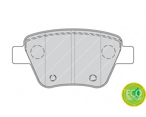 Kit de plaquettes de frein, frein à disque PREMIER ECO FRICTION FDB4316 Ferodo, Image 3