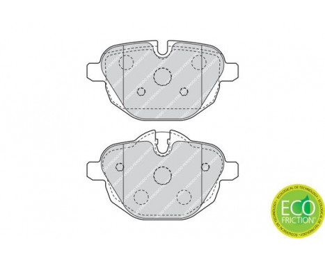 Kit de plaquettes de frein, frein à disque PREMIER ECO FRICTION FDB4376 Ferodo, Image 3