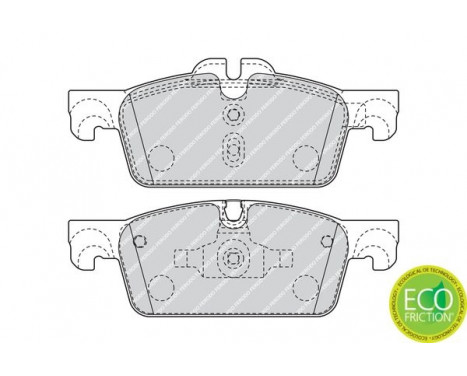 Kit de plaquettes de frein, frein à disque PREMIER ECO FRICTION FDB4405 Ferodo, Image 2