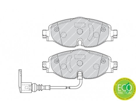 Kit de plaquettes de frein, frein à disque PREMIER ECO FRICTION FDB4433 Ferodo, Image 2