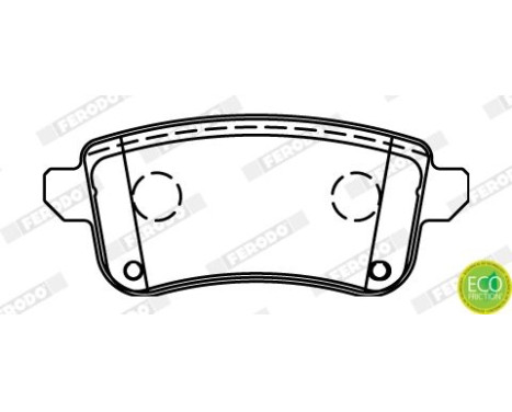 Kit de plaquettes de frein, frein à disque PREMIER ECO FRICTION FDB4435 Ferodo, Image 2