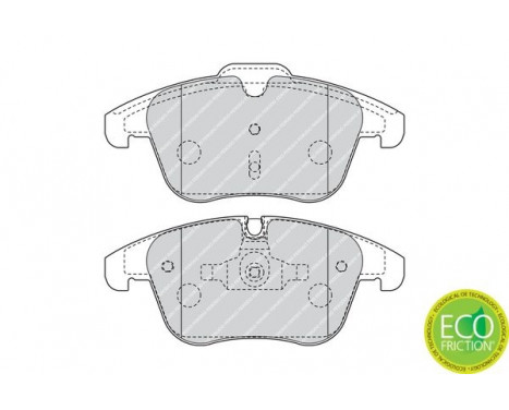 Kit de plaquettes de frein, frein à disque PREMIER ECO FRICTION FDB4498 Ferodo, Image 2