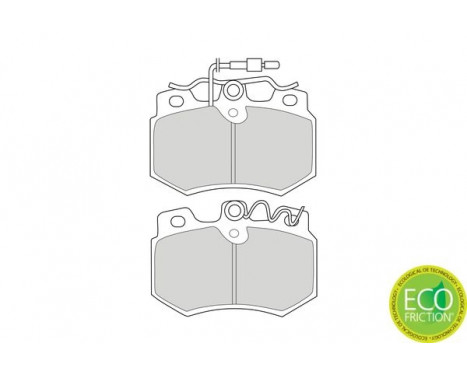 Kit de plaquettes de frein, frein à disque PREMIER ECO FRICTION FDB455 Ferodo, Image 3