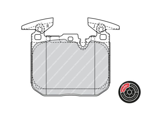 Kit de plaquettes de frein, frein à disque PREMIER ECO FRICTION FDB4611 Ferodo, Image 3