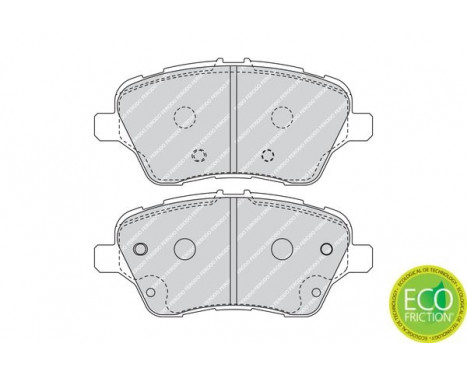Kit de plaquettes de frein, frein à disque PREMIER ECO FRICTION FDB4612 Ferodo, Image 3