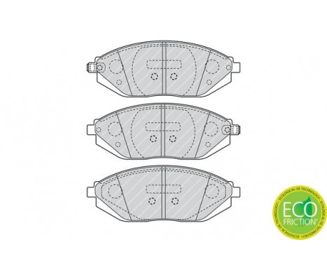 Kit de plaquettes de frein, frein à disque PREMIER ECO FRICTION FDB4669 Ferodo, Image 3