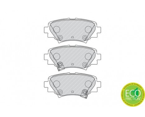 Kit de plaquettes de frein, frein à disque PREMIER ECO FRICTION FDB4700 Ferodo, Image 3