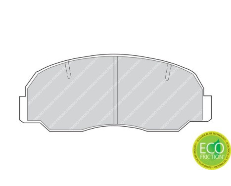 Kit de plaquettes de frein, frein à disque PREMIER ECO FRICTION FDB532 Ferodo, Image 3