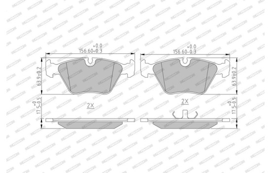 Kit de plaquettes de frein, frein à disque PREMIER ECO FRICTION FDB577 Ferodo, Image 5