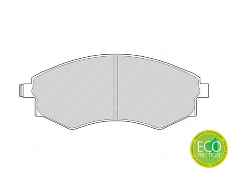Kit de plaquettes de frein, frein à disque PREMIER ECO FRICTION FDB600 Ferodo, Image 3
