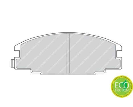 Kit de plaquettes de frein, frein à disque PREMIER ECO FRICTION FDB678 Ferodo, Image 3
