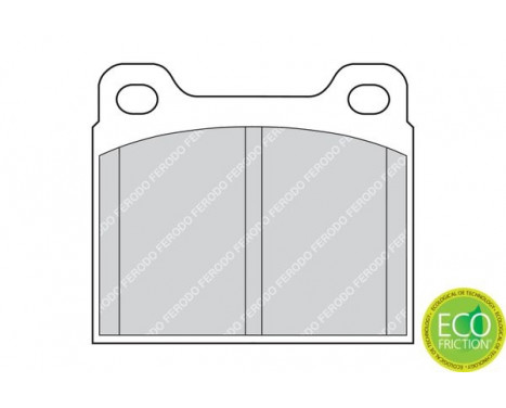 Kit de plaquettes de frein, frein à disque PREMIER ECO FRICTION FDB704 Ferodo, Image 4