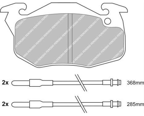 Kit de plaquettes de frein, frein à disque PREMIER ECO FRICTION FDB719 Ferodo, Image 2