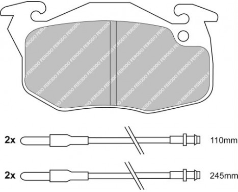 Kit de plaquettes de frein, frein à disque PREMIER ECO FRICTION FDB729 Ferodo, Image 2