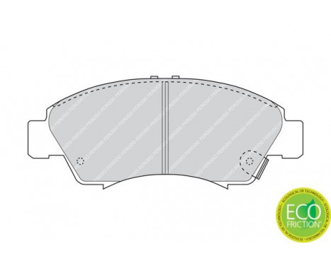 Kit de plaquettes de frein, frein à disque PREMIER ECO FRICTION FDB777 Ferodo, Image 2