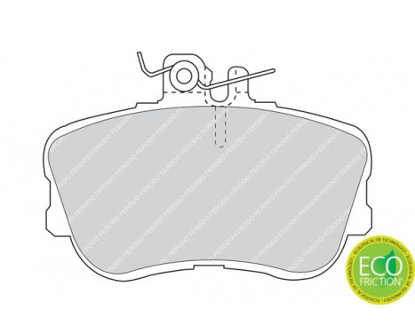 Kit de plaquettes de frein, frein à disque PREMIER ECO FRICTION FDB854 Ferodo, Image 4