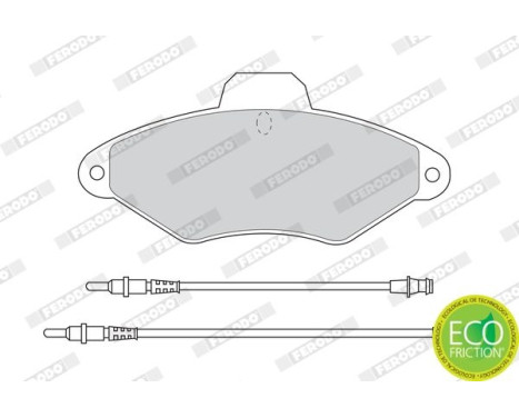 Kit de plaquettes de frein, frein à disque PREMIER ECO FRICTION FDB874 Ferodo, Image 4