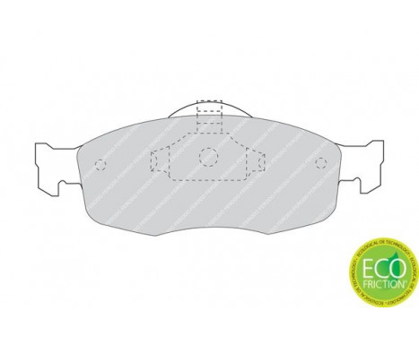 Kit de plaquettes de frein, frein à disque PREMIER ECO FRICTION FDB884 Ferodo, Image 3