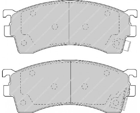 Kit de plaquettes de frein, frein à disque PREMIER ECO FRICTION FDB950 Ferodo, Image 2