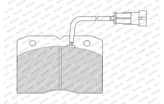 Kit de plaquettes de frein, frein à disque PREMIER ECO FRICTION FVR1353 Ferodo, Image 2