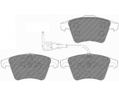 Kit de plaquettes de frein, frein à disque PREMIER ECO FRICTION FVR1643 Ferodo, Image 2