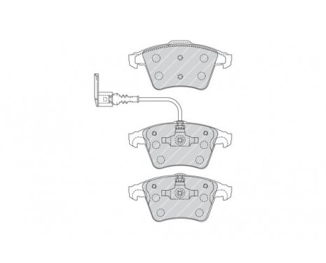 Kit de plaquettes de frein, frein à disque PREMIER ECO FRICTION FVR1643 Ferodo, Image 4