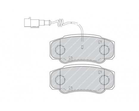 Kit de plaquettes de frein, frein à disque PREMIER ECO FRICTION FVR4054 Ferodo, Image 3