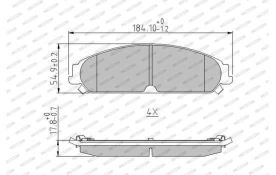 Kit de plaquettes de frein, frein à disque PREMIER FDB4078 Ferodo, Image 4