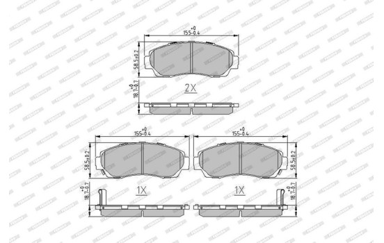 Kit de plaquettes de frein, frein à disque PREMIER FDB4161 Ferodo, Image 5